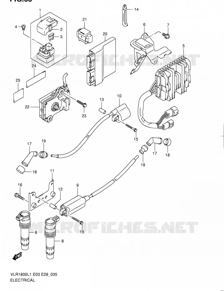 ELEKTRISCH (VLR1800L1 E03) Suzuki MOTO 1800 INTRUDER 2011  VLR1800 L1/VLR1800T L1 (E03,E28,E33)