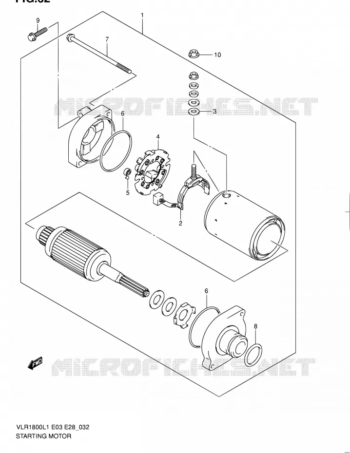 STARTMOTOR Suzuki MOTO 1800 INTRUDER 2011  VLR1800 L1/VLR1800T L1 (E03,E28,E33)