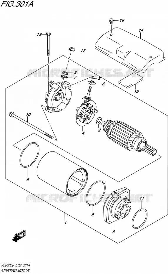 STARTMOTOR Suzuki MOTO 800 INTRUDER 2016  VZ800 L6 (E19)