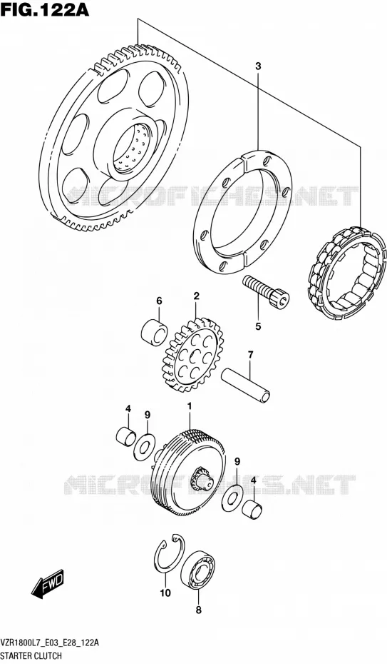 STARTMOTOR CLUTCH Suzuki MOTO 1800 BOULEVARD 2017  VZR1800 L7/VZR1800BZ L7 (E03,E28,E33)