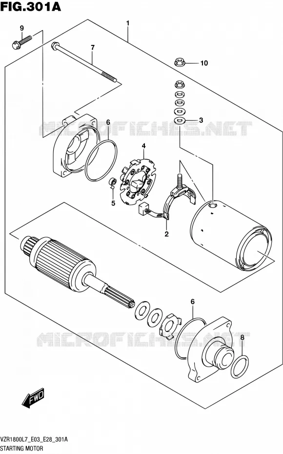 STARTMOTOR Suzuki MOTO 1800 BOULEVARD 2017  VZR1800 L7/VZR1800BZ L7 (E03,E28,E33)