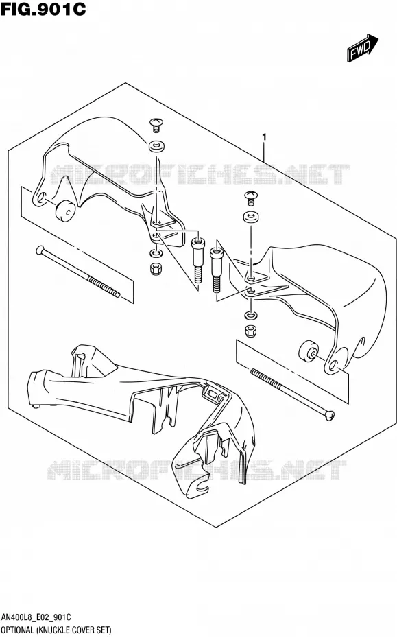 OPTIESEL (KNUCKLE COVER SET) Suzuki SCOOTER 400 BURGMAN 2018  AN400L8 E02