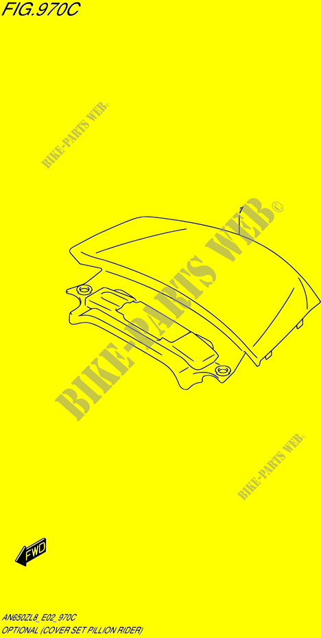 OPTIESEL (COVER SET PILLION RIDER) voor Suzuki BURGMAN 650 2018