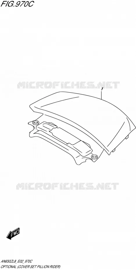 OPTIESEL (COVER SET PILLION RIDER) Suzuki SCOOTER 650 BURGMAN 2018  AN650ZL8 E02