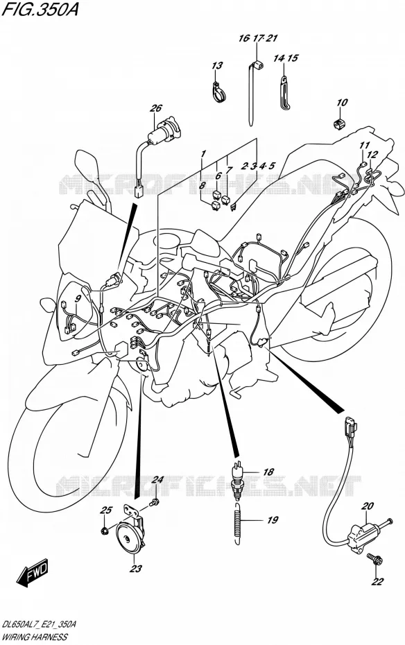 BEDRADING Suzuki MOTO 650 V-STROM 2017  DL650AL7 E21