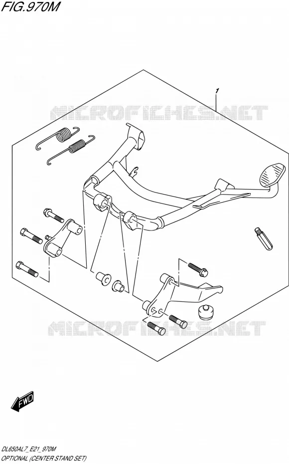 OPTIESEL (CENTER STAND SET) Suzuki MOTO 650 V-STROM 2017  DL650AL7 E21