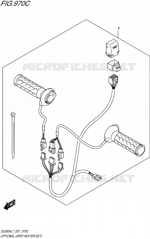 OPTIESEL (GRIP HEATER SET) Suzuki MOTO 650 V-STROM 2017  DL650AL7 E21