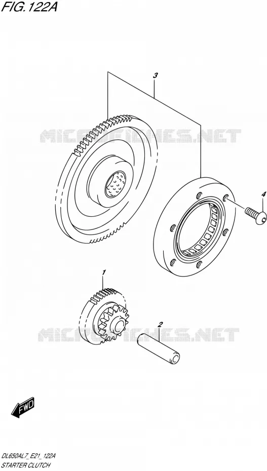 STARTMOTOR CLUTCH Suzuki MOTO 650 V-STROM 2017  DL650AL7 E21