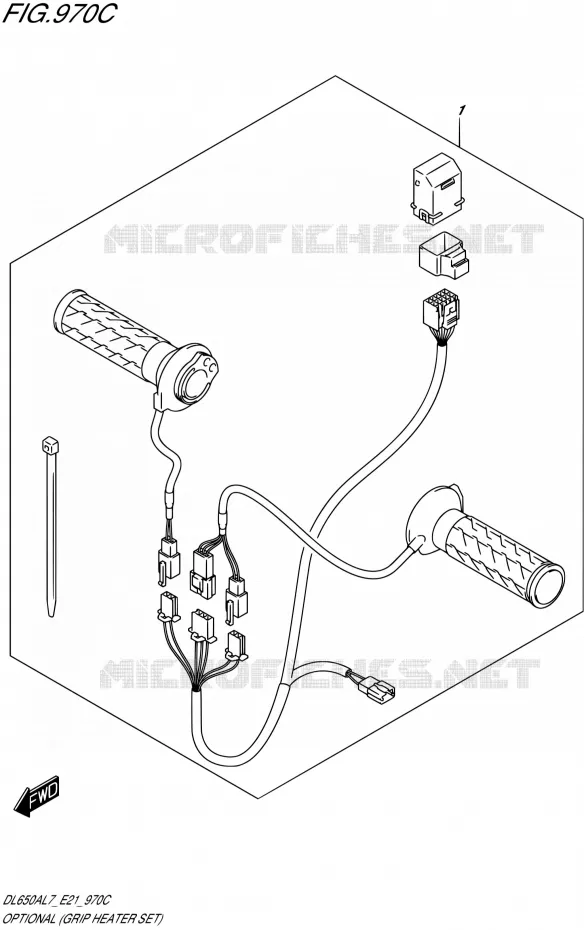 OPTIESEL (GRIP HEATER SET) Suzuki MOTO 650 V-STROM 2017  DL650XAL7 E21
