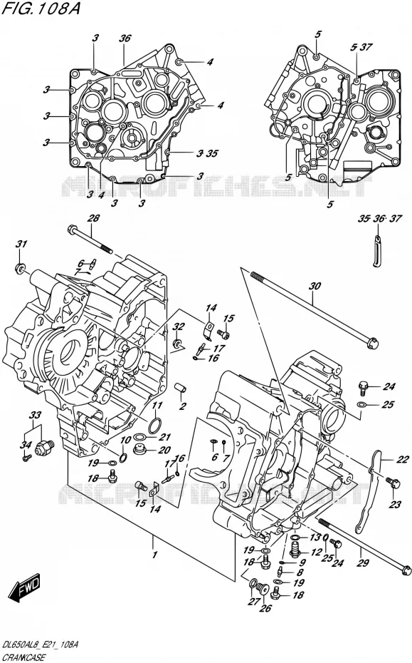 CASING Suzuki MOTO 650 V-STROM 2018  DL650A L8 E21