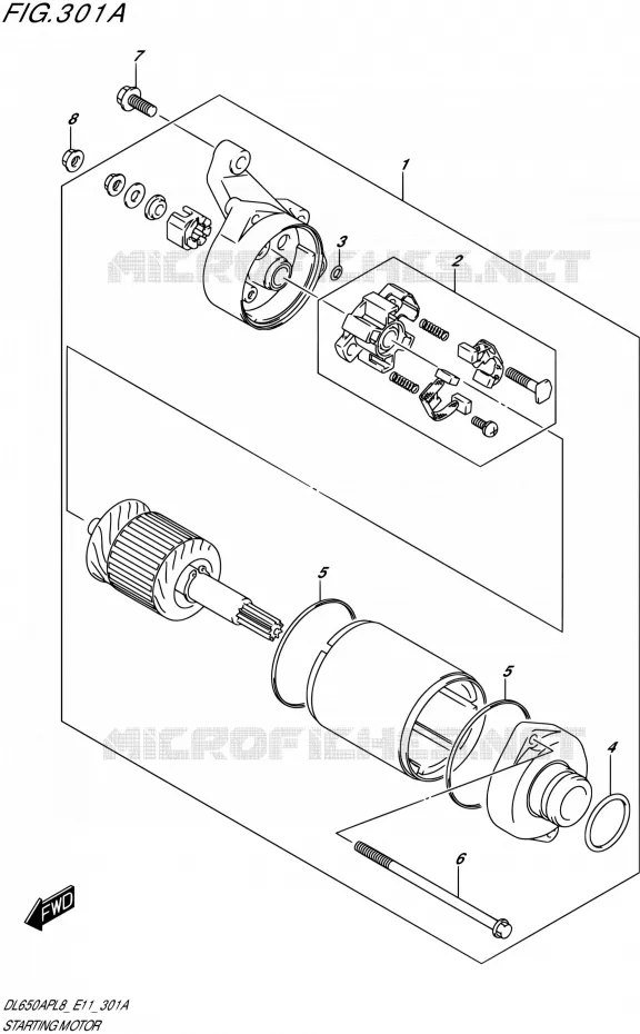 STARTMOTOR Suzuki MOTO 650 V-STROM 2018  DL650AP L8 (E11)