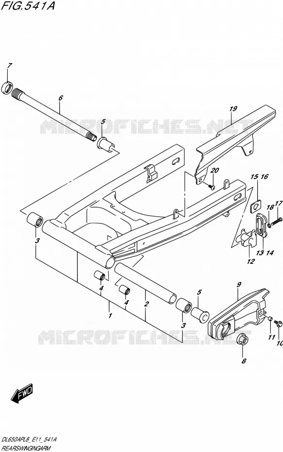 SWINGARM Suzuki MOTO 650 V-STROM 2018  DL650AP L8 (E11)