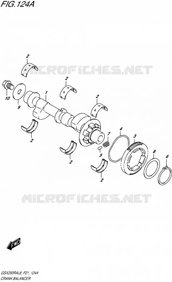 CRANK BALANCER Suzuki MOTO 250 GSX-R 2018  GSX250RA L8/GSX250RZA L8 P21