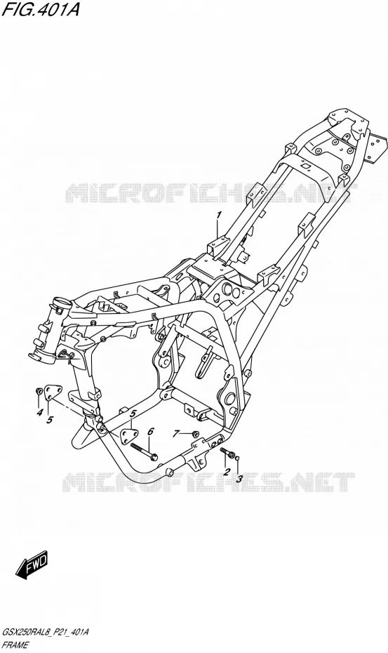 FRAME Suzuki MOTO 250 GSX-R 2018  GSX250RA L8/GSX250RZA L8 P21