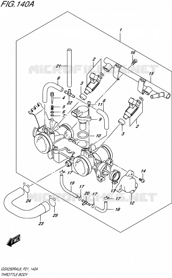 GASKLEPHUIS Suzuki MOTO 250 GSX-R 2018  GSX250RA L8/GSX250RZA L8 P21