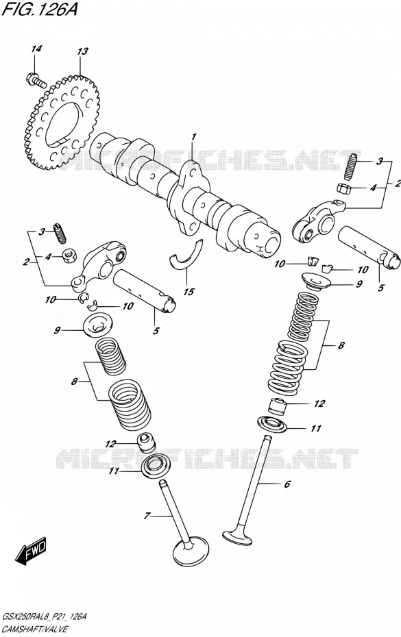 NOKKENAS - VALVES Suzuki MOTO 250 GSX-R 2018  GSX250RA L8/GSX250RZA L8 P21
