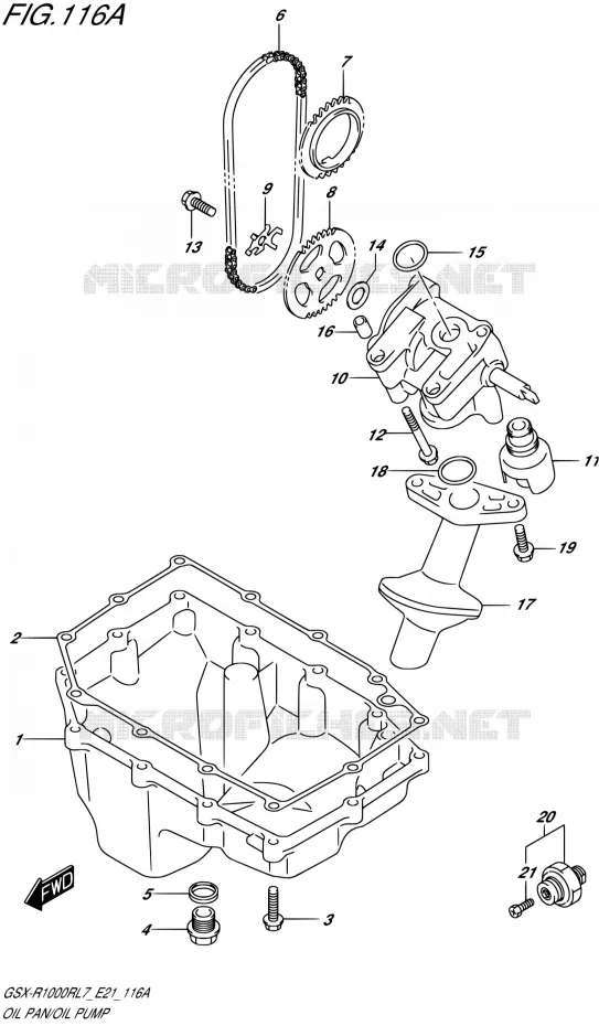 SUMP - OLIEPOMP Suzuki MOTO 1000 GSX-R 2017  GSX-R1000RL7 / GSX-R1000RZL7 E21