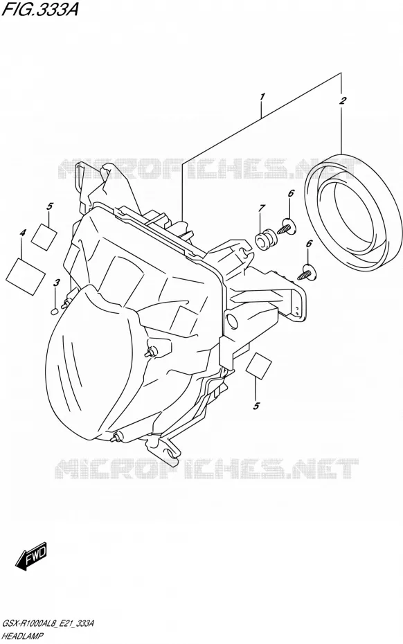KOPLAMPSX-R1000AL8 E21) Suzuki MOTO 1000 GSX-R 2018  GSX-R1000AL8 E21