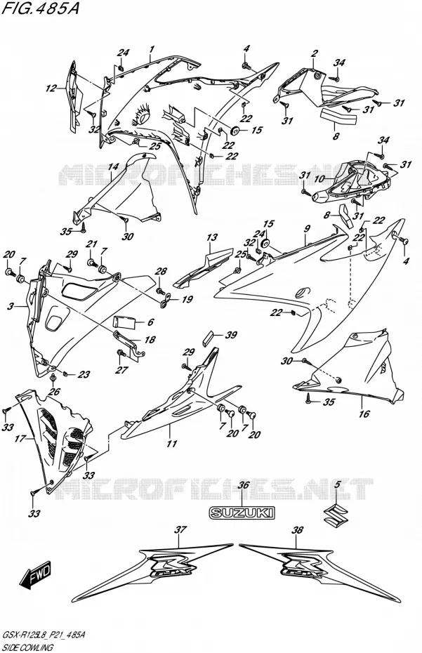 SIDE KUIPNG (GSX-R125RL) Suzuki MOTO 125 GSX-R 2018  GSX-R125L8 P21