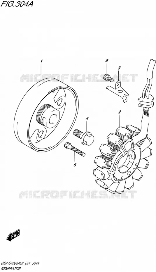 ALTERNATOR Suzuki MOTO 1000 GSX-S 2018  GSX-S1000AL8 / GSX-S1000ZAL8 / GSX-S1000YAL8 E21