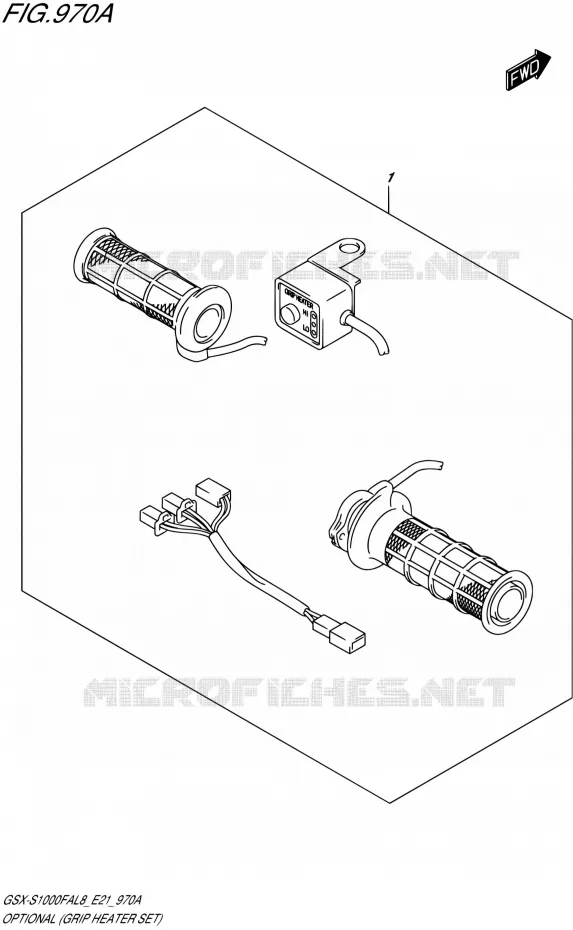 OPTIESEL (GRIP HEATER SET) Suzuki MOTO 1000 GSX-S 2018  GSX-S1000FAL8 / GSX-S1000FZAL8 E21