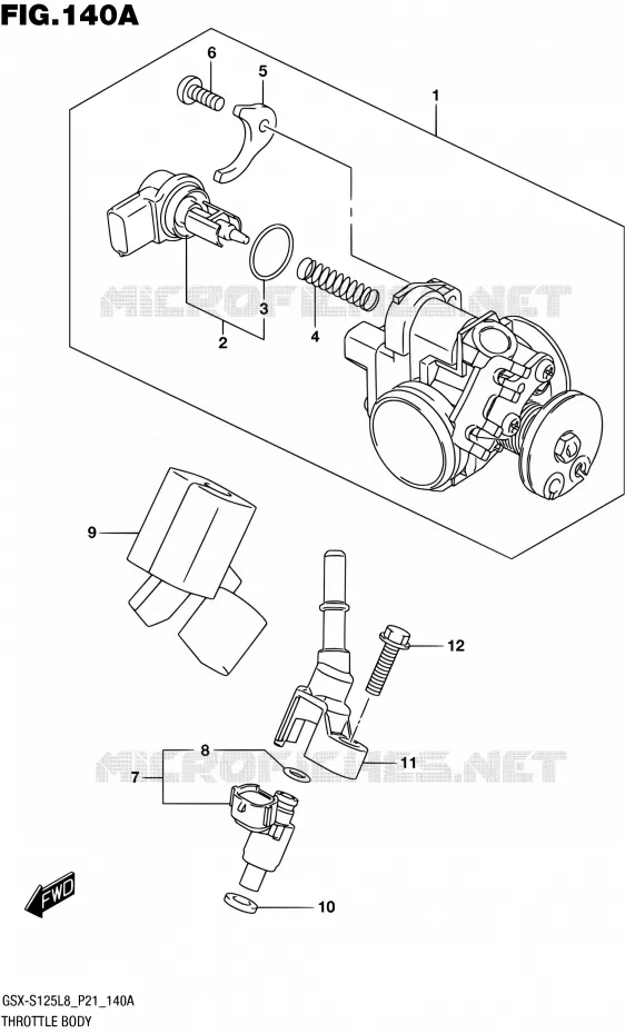 GASKLEPHUIS Suzuki MOTO 125 GSX-S 2018  GSX-S125L8 P21
