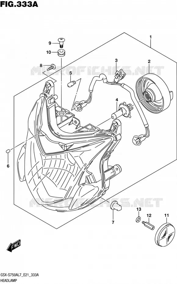KOPLAMP Suzuki MOTO 750 GSX-S 2017  GSX-S750AL7 E21