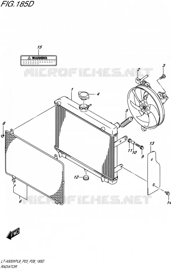 RADIATOR (LT-A500XPBL8 P03) Suzuki QUAD 500 KINGQUAD 2018  LT-A500XP L8 (P03)