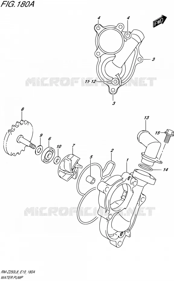 WATERPOMP Suzuki MOTO 250 RM-Z 2018  RM-Z250L8 E19