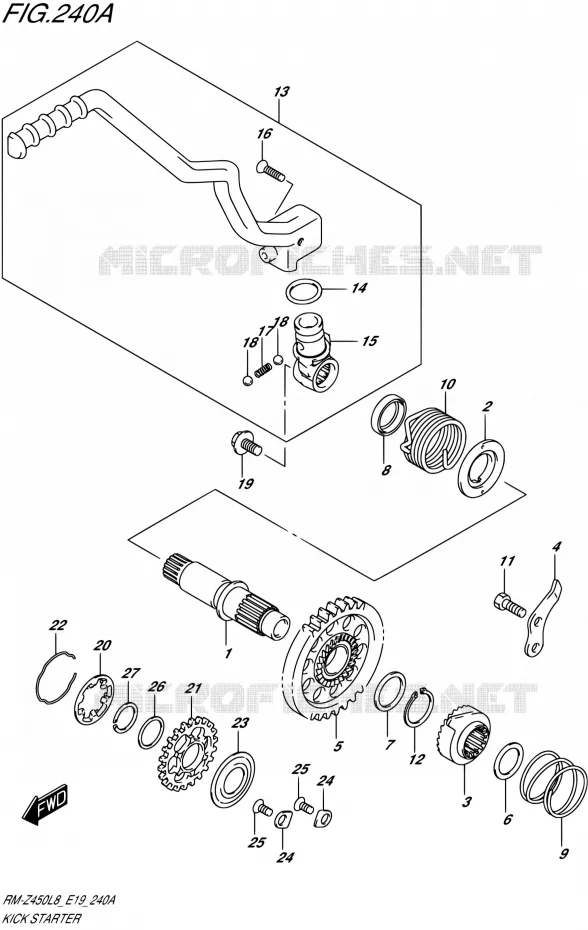 KICKSTARTER Suzuki MOTO 450 RM-Z 2019  RM-Z450 L9 (E19)