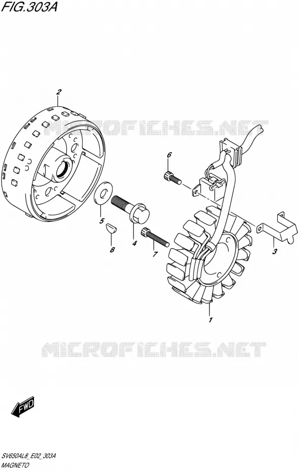 ONTSTEKING Suzuki MOTO 650 SV 2018  SV650AL8 E02