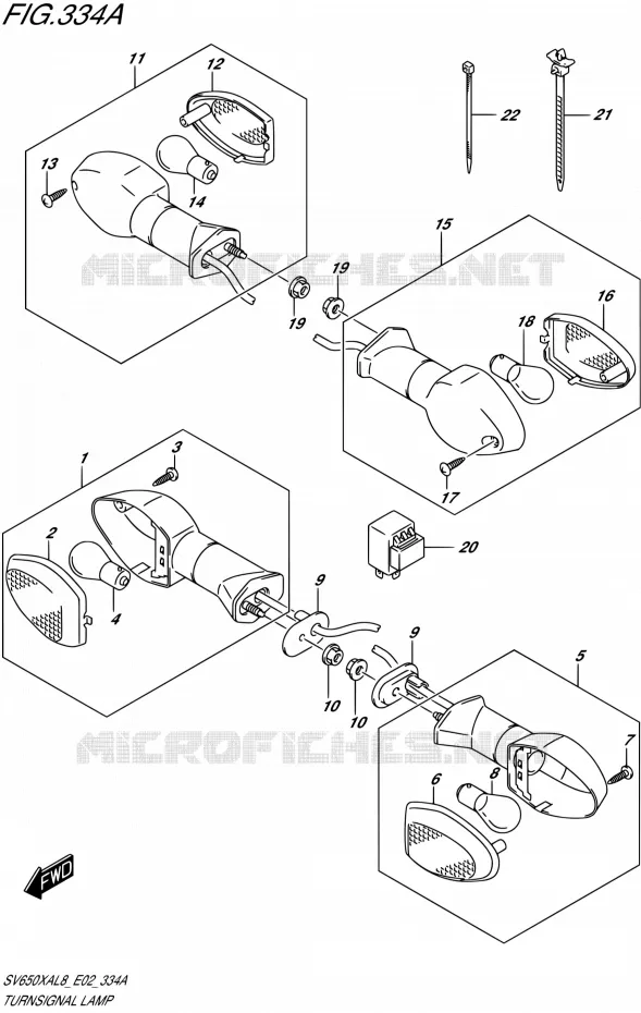 INDICATOREN Suzuki MOTO 650 SV 2018  SV650XAL8 E02