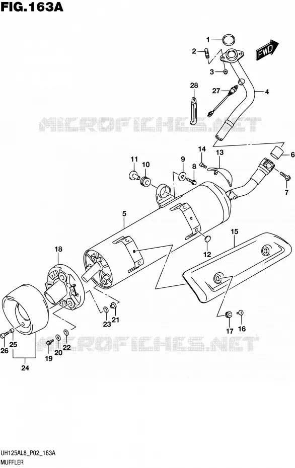 GELUIDDEMPER Suzuki SCOOTER 125 BURGMAN 2018  UH125AL8 P02