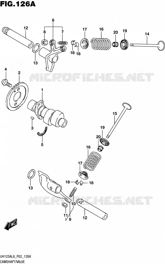 NOKKENAS - VALVES Suzuki SCOOTER 125 BURGMAN 2018  UH125AL8 P02