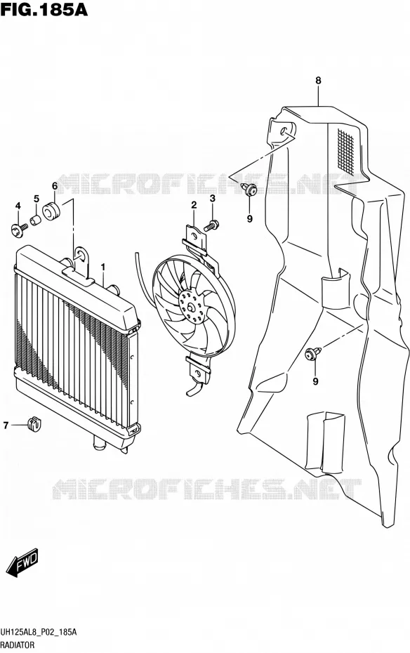 RADIATOR Suzuki SCOOTER 125 BURGMAN 2018  UH125AL8 P02