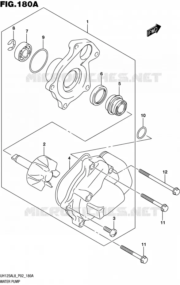 WATERPOMP Suzuki SCOOTER 125 BURGMAN 2018  UH125AL8 P02