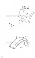 FRONT FENDER voor Suzuki PE 400 1999