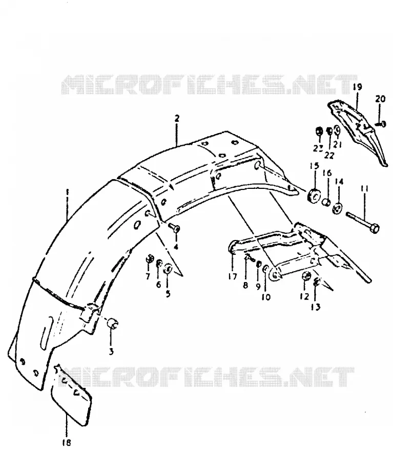 ACHTERSPATBORD Suzuki MOTO 400 GSX 1981  GSX400SX(T/X)