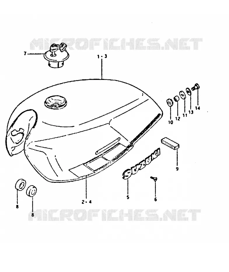 BENZINETANK (GSX400SX) Suzuki MOTO 400 GSX 1981  GSX400EX(T/X)