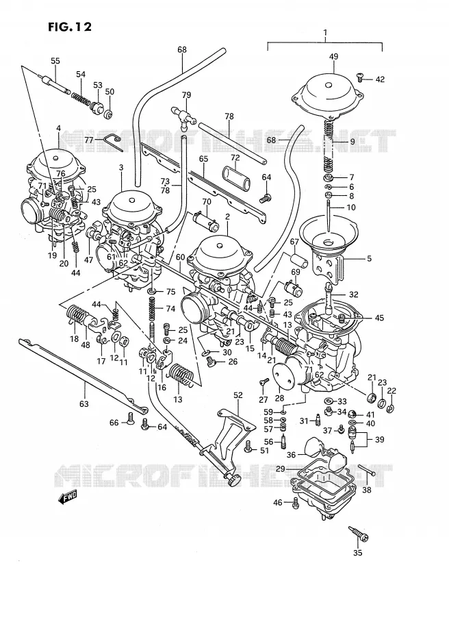 CARBURATOR Suzuki MOTO 1100 GSX-F 1993  GSX1100FP(E2)