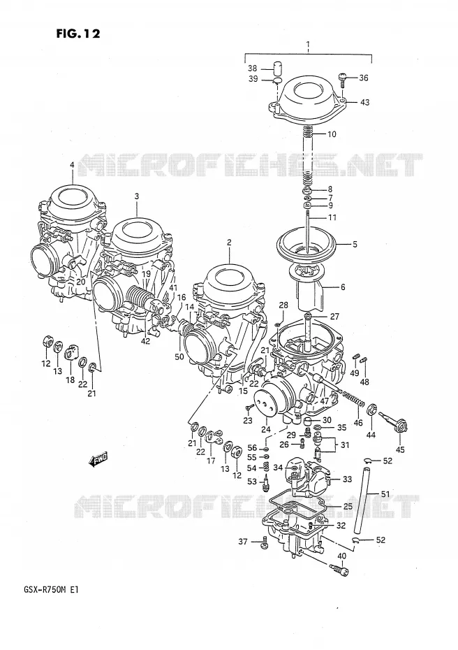 CARBURATOR Suzuki MOTO 750 GSX-R 1991  GSX-R750M(E1)