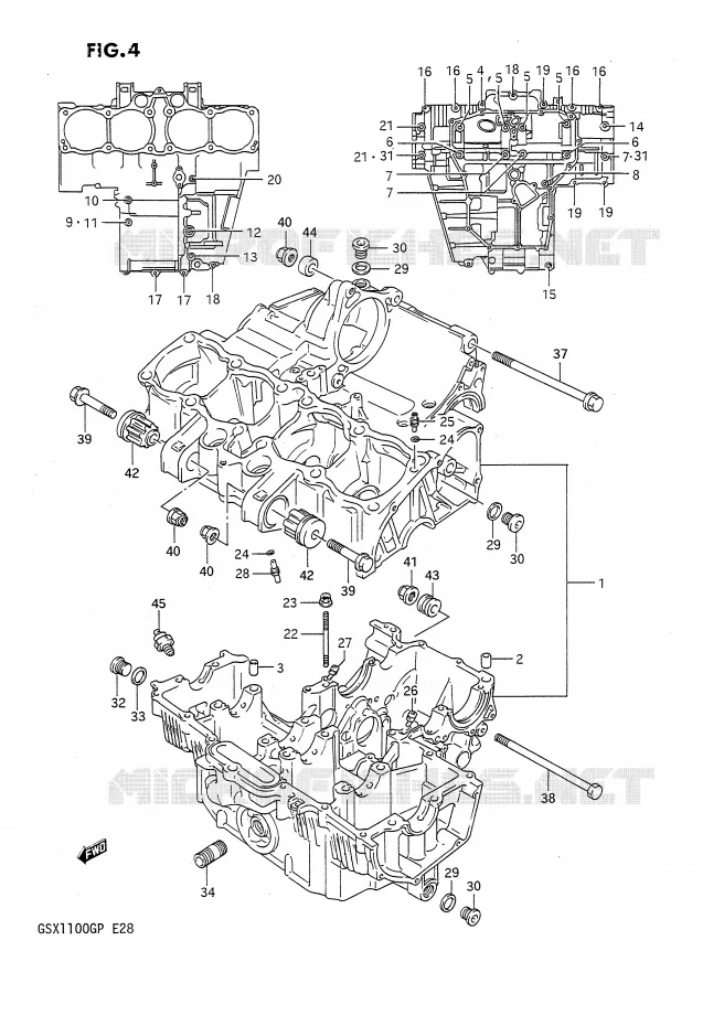 CASING Suzuki MOTO 1100 GSX-G 1992  GSX1100GN(E28)