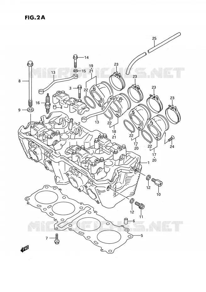 CILINDERKOP (MODELE R/S) Suzuki MOTO 750 GSX-R 1995  GSX-R750WS(E2)