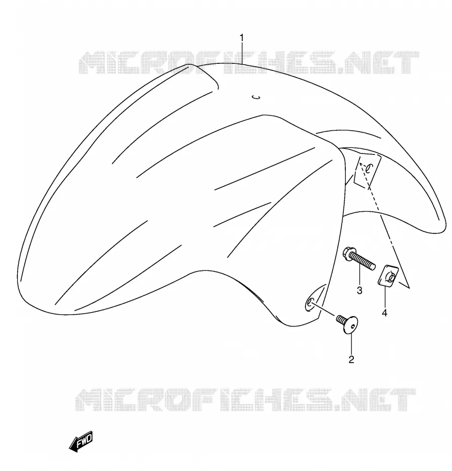 FRONT FENDER (MODELE K3) Suzuki MOTO 600 GSX-F 2002  GSX600FK2(E2)