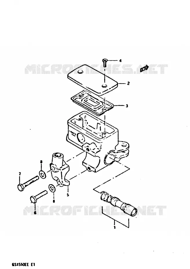 FRONT HOOFDREMCILINDER Suzuki MOTO 550 GSX-E 1983  GSX550ED(E1)