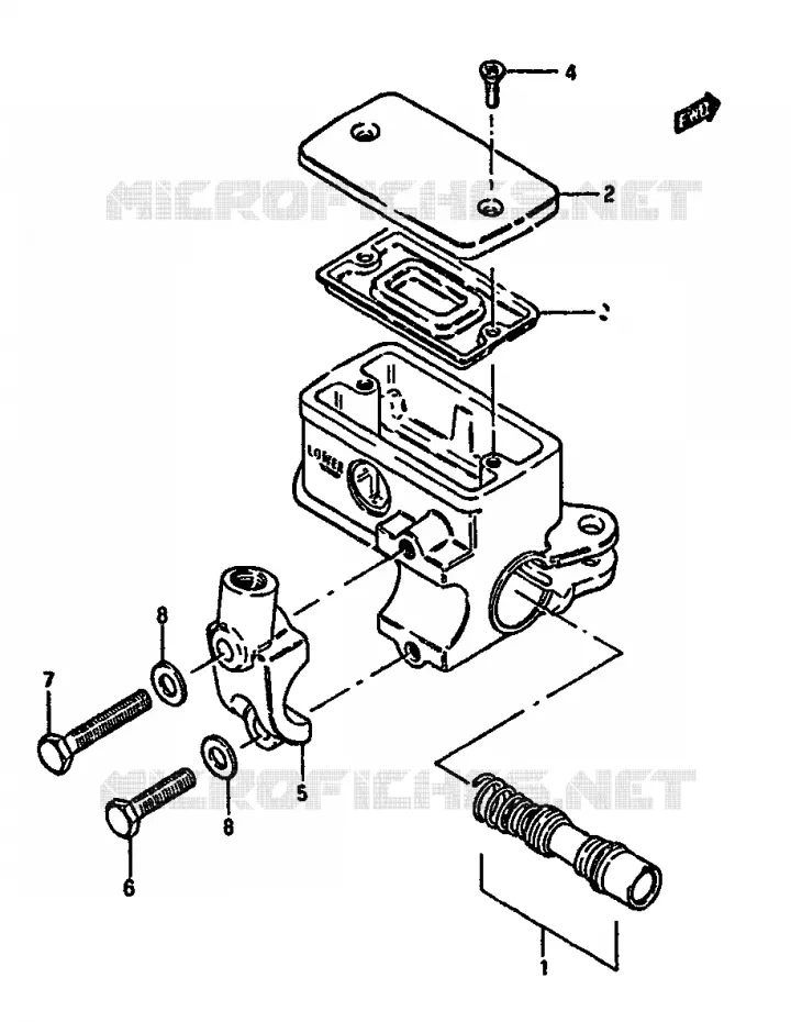FRONT HOOFDREMCILINDER Suzuki MOTO 550 GSX-E 1987  GSX550ESH(F/G/H)