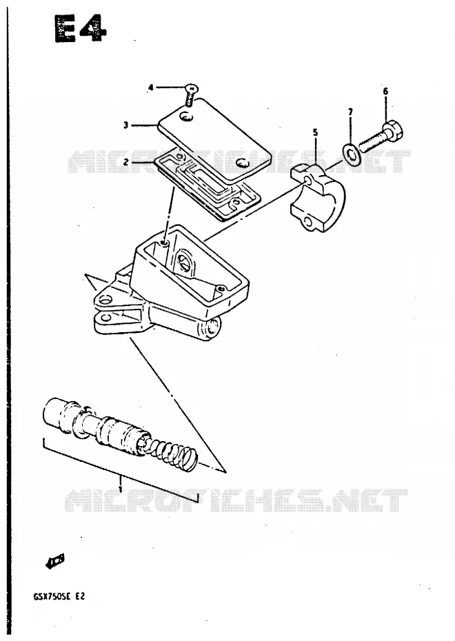 FRONT HOOFDREMCILINDER Suzuki MOTO 750 GSX-S 1984  GSX750SE(E2)
