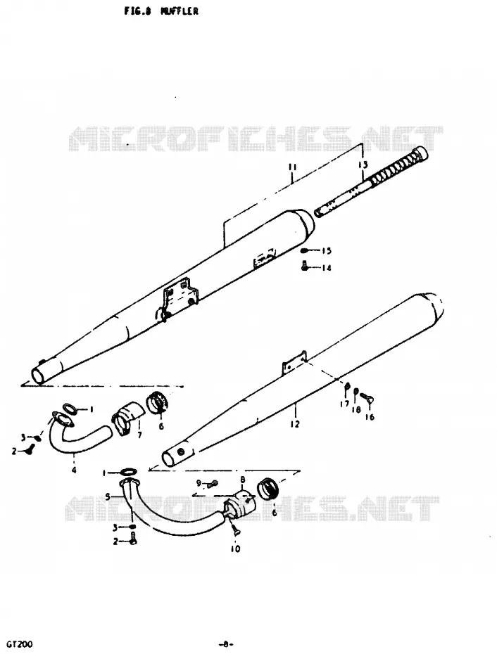 GELUIDDEMPER Suzuki MOTO 200 GT 1992  GT200N(N)