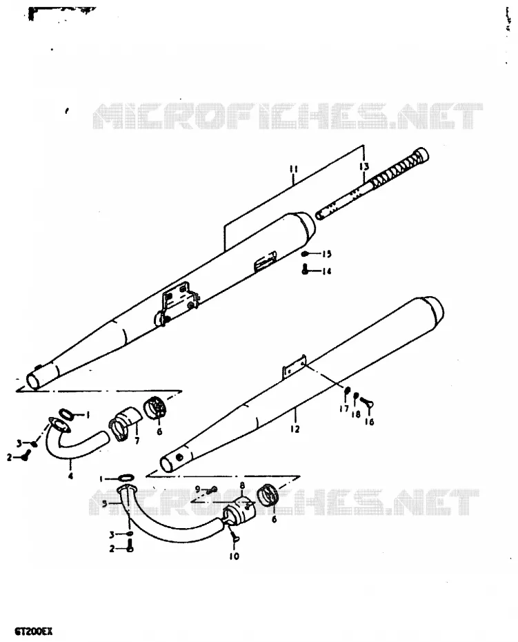 GELUIDDEMPER Suzuki MOTO 200 GT 1999  GT200X(X)