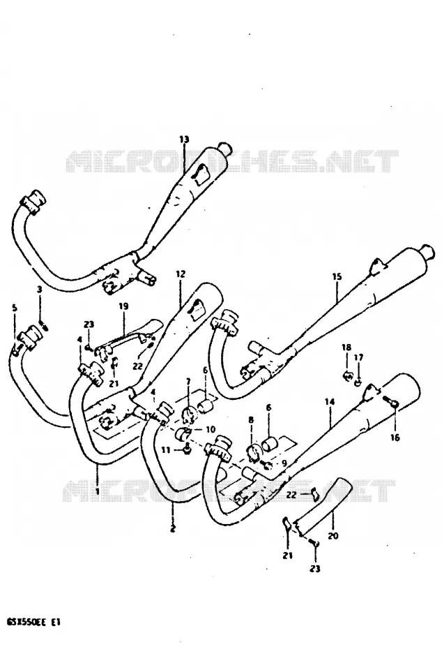 GELUIDDEMPER Suzuki MOTO 550 GSX-E 1983  GSX550ED(E1)